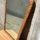 Antique mirror in rattan and wood shape mirror vintage braided wicker