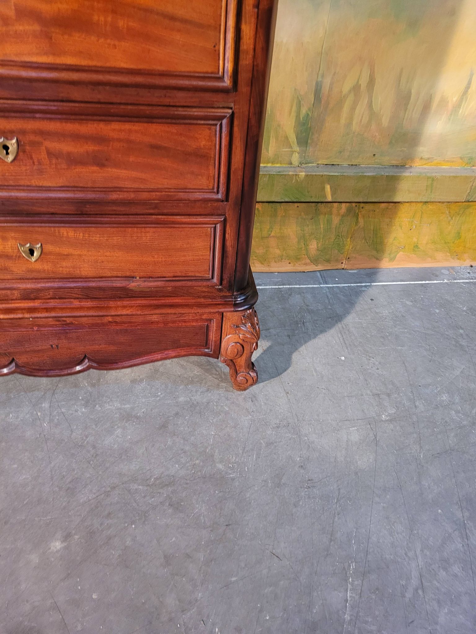 Chiffonnier grande commode en acajou époque xixème