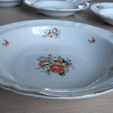 5 hollow plates and 1 faience dish from Lunéville KG Marie-Thérèse