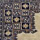 Oriental wool and silk carpet, old 123cmX190cm
