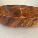 Plat en bois d’olivier vintage