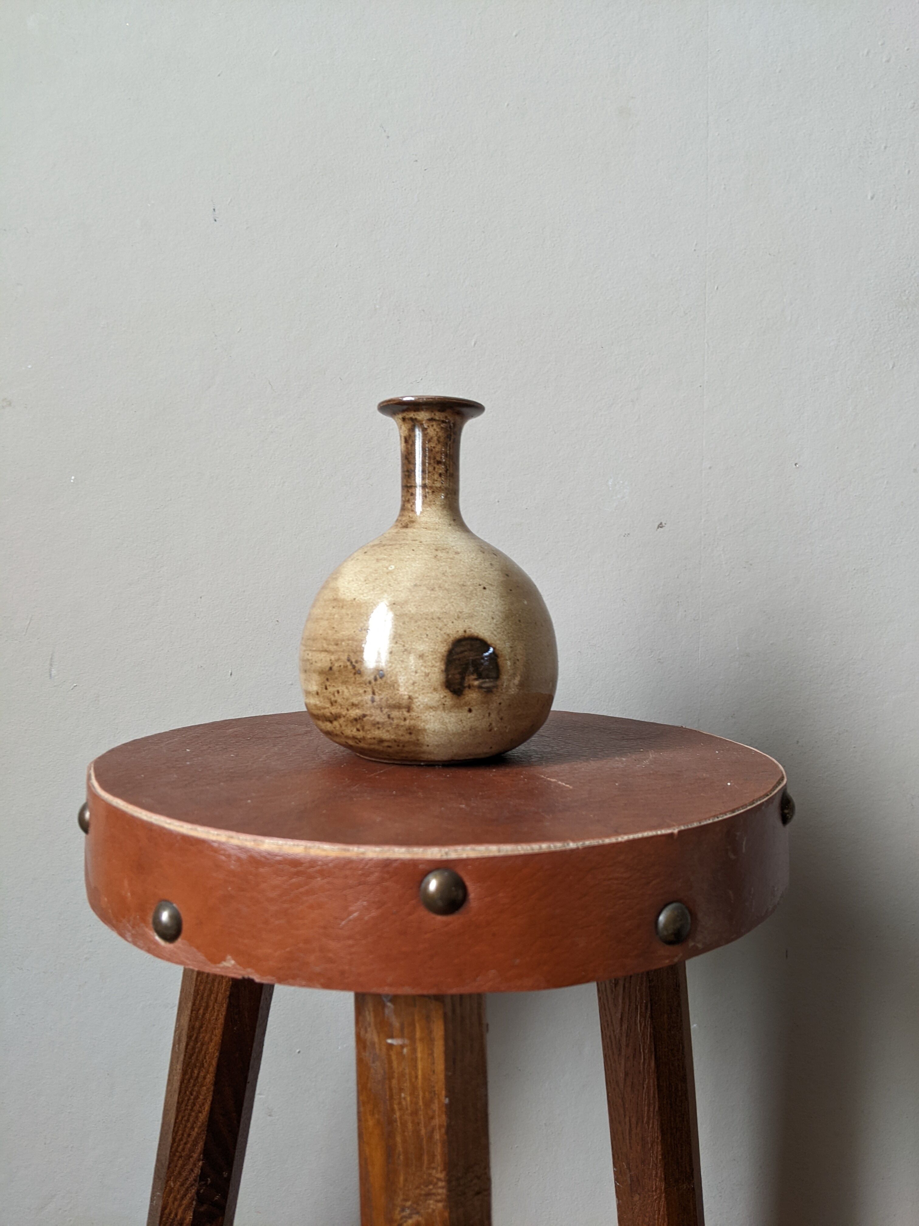 Handmade stoneware soliflore Scandinavian countryside pottery