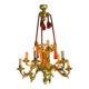 Louis XVI Style Basket Chandelier in Gilt Bronze Circa 1880