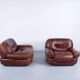 Pair of leather armchairs Sapporo 1970s, Mobil Girgi publisher