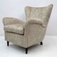 Attributed Gio Ponti Mid-Century Modern Italian Velvet Armchairs for ISA