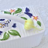 Large antique Schramberger majolica collector's box / terrine