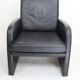 Black leather armchair 1970 Germany