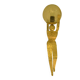 Wall lamp in gold glass, figurative, artisanal style Murano.
