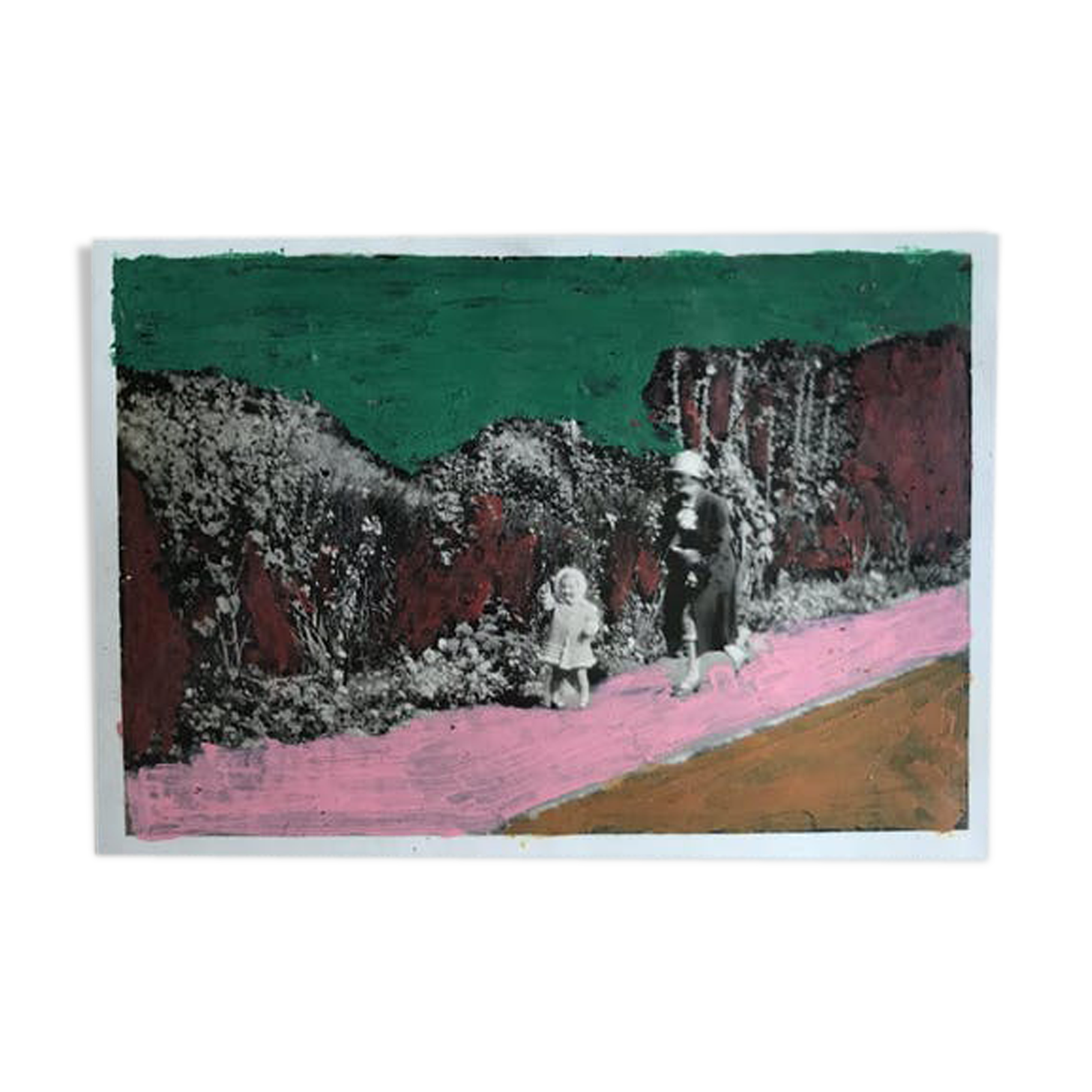 Bold pastels in old photo - Cornwall 1920