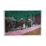 Bold pastels in old photo - Cornwall 1920