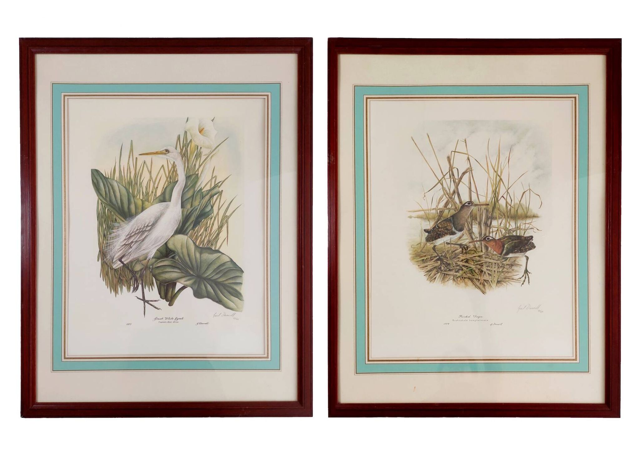 Paire de lithographies originales signées au crayon Gail Denise Darroll