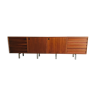 Rosewood and aluminum row by Osvaldo Borsani for Tecno - design Italy 1960