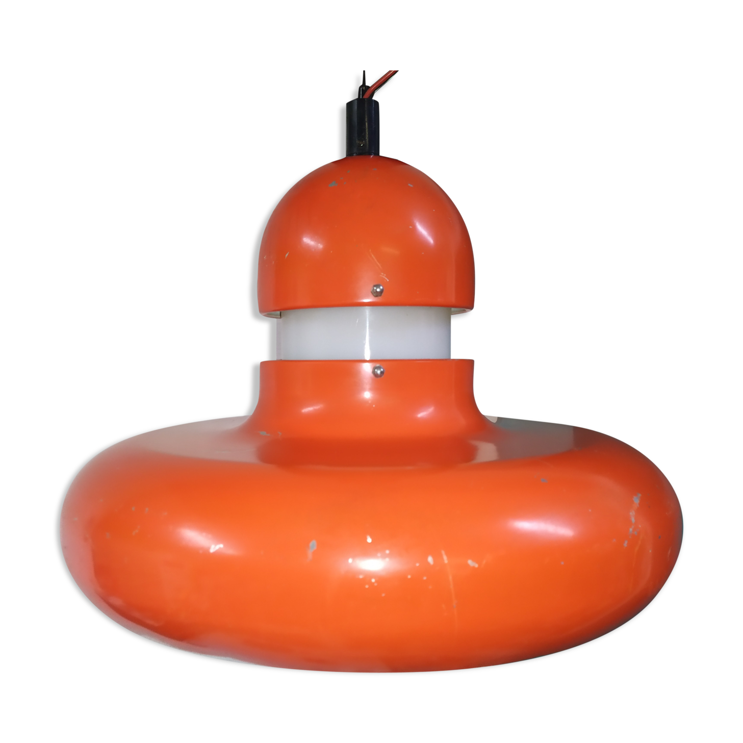 Orange suspension lamp