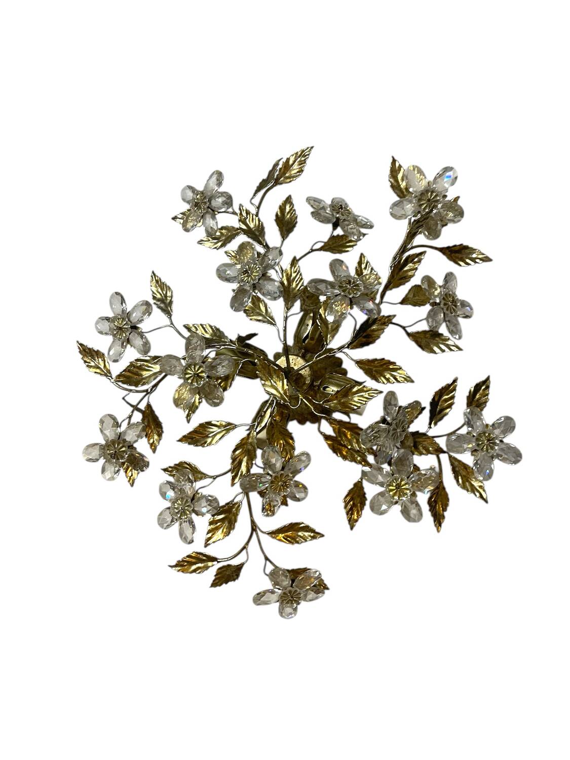 Plafonnier Crystal Flower en tôle