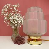 Table lamp globe building vintage art deco