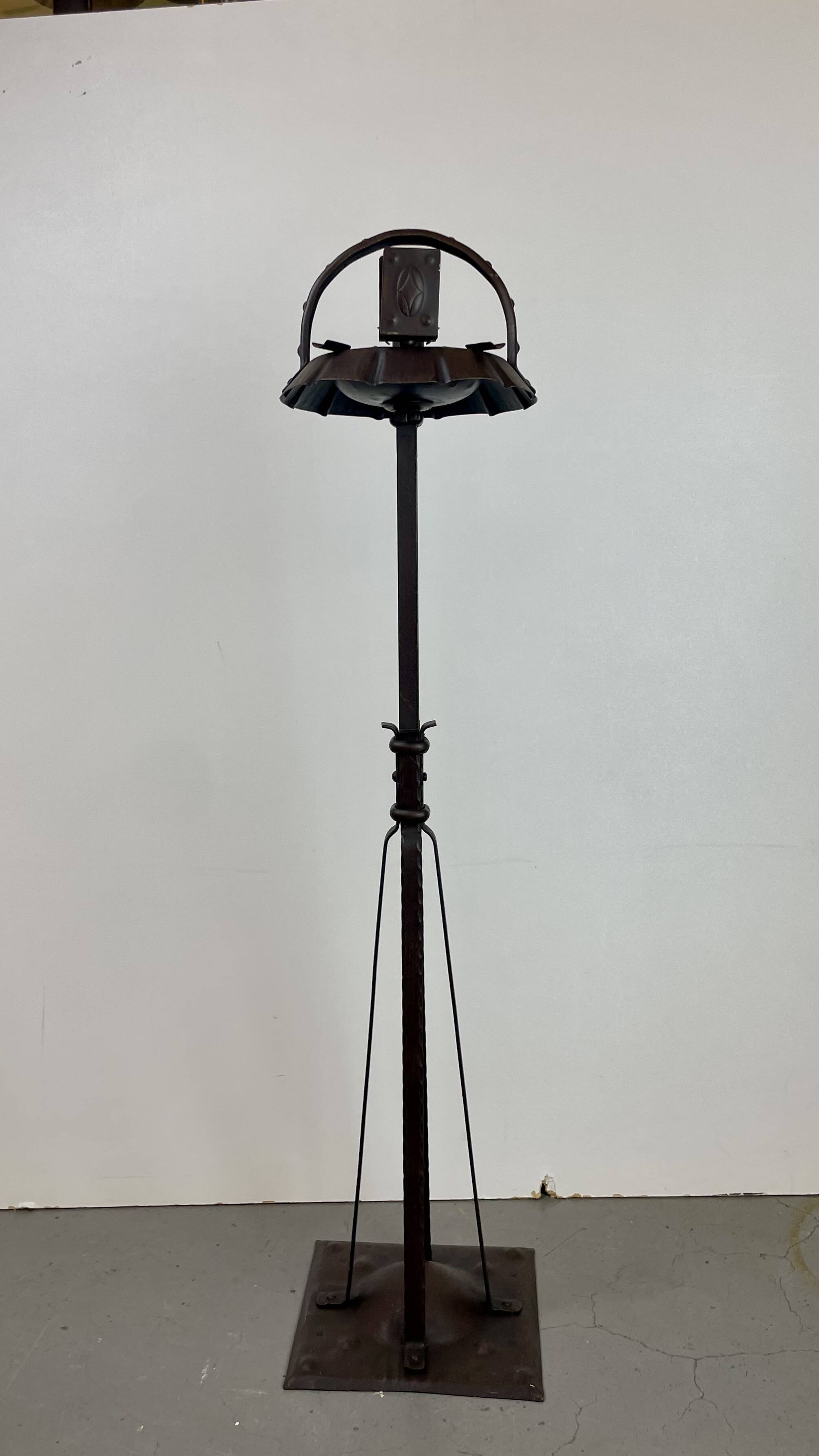 Arts & Crafts Standing Ashtray by Hugo Berger as Goberg, Germany, 1900s