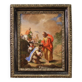 17th century Flemish painting, Saint Philip baptizing the eunuch
