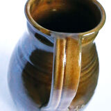 Pitcher of sandstone glaze degraded with chestnut and ochre