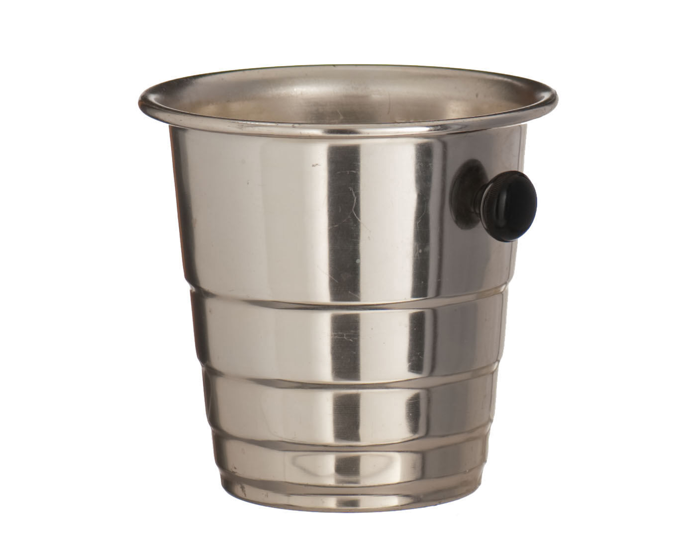 Champagne bucket in golden aluminum bakelite handles year 60