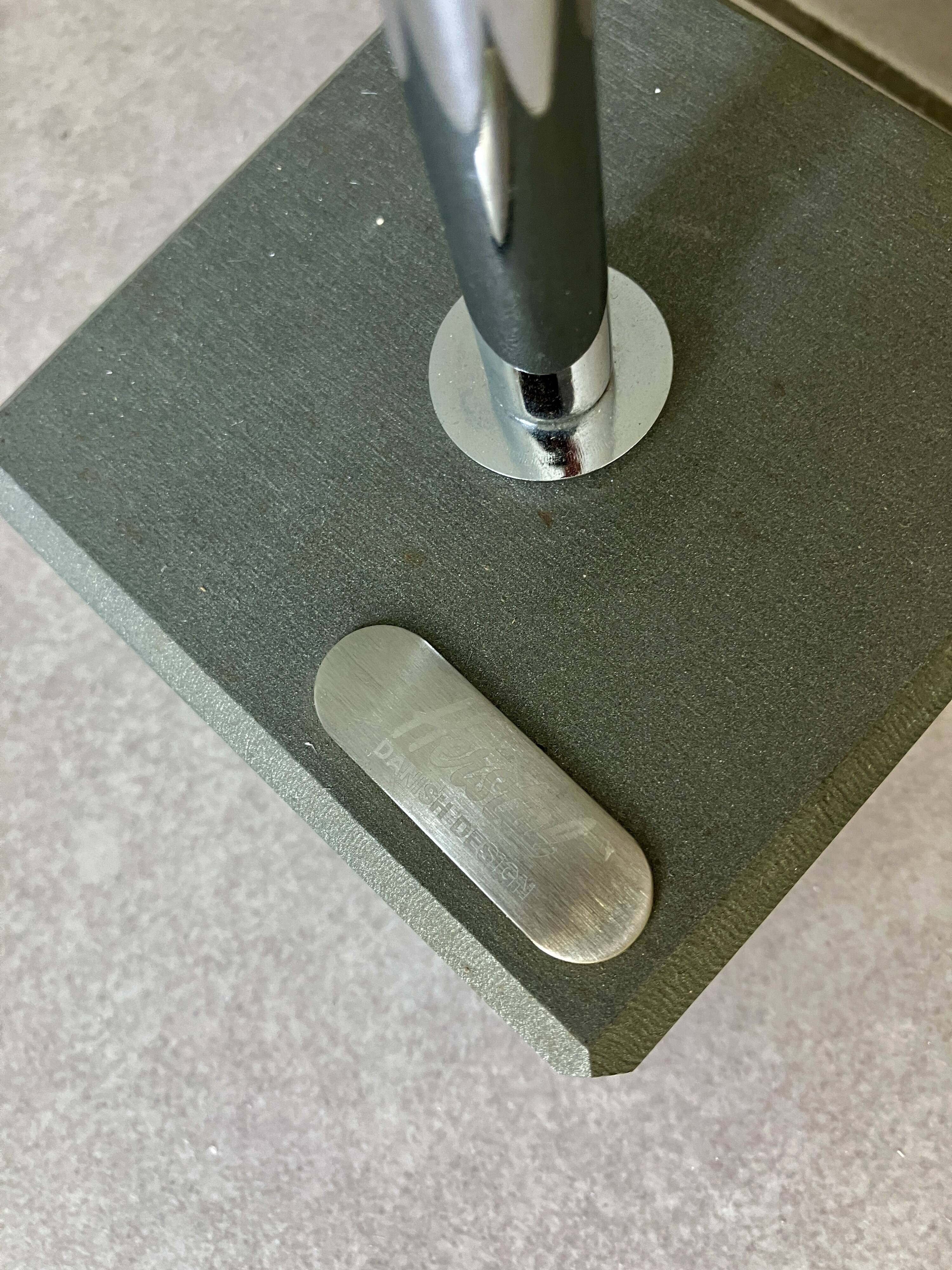 Paire de lampadaires Herstal acier chromé