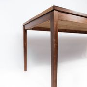 Coffee table in rosewood with blue tiles of Danish design from the 1960s