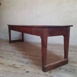 Monastery table, community table, 19th-century solid walnut console.