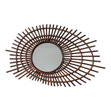 Vintage rattan mirror 'ortf'