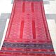 122 x 231 cm handmade Kilim red and white wool