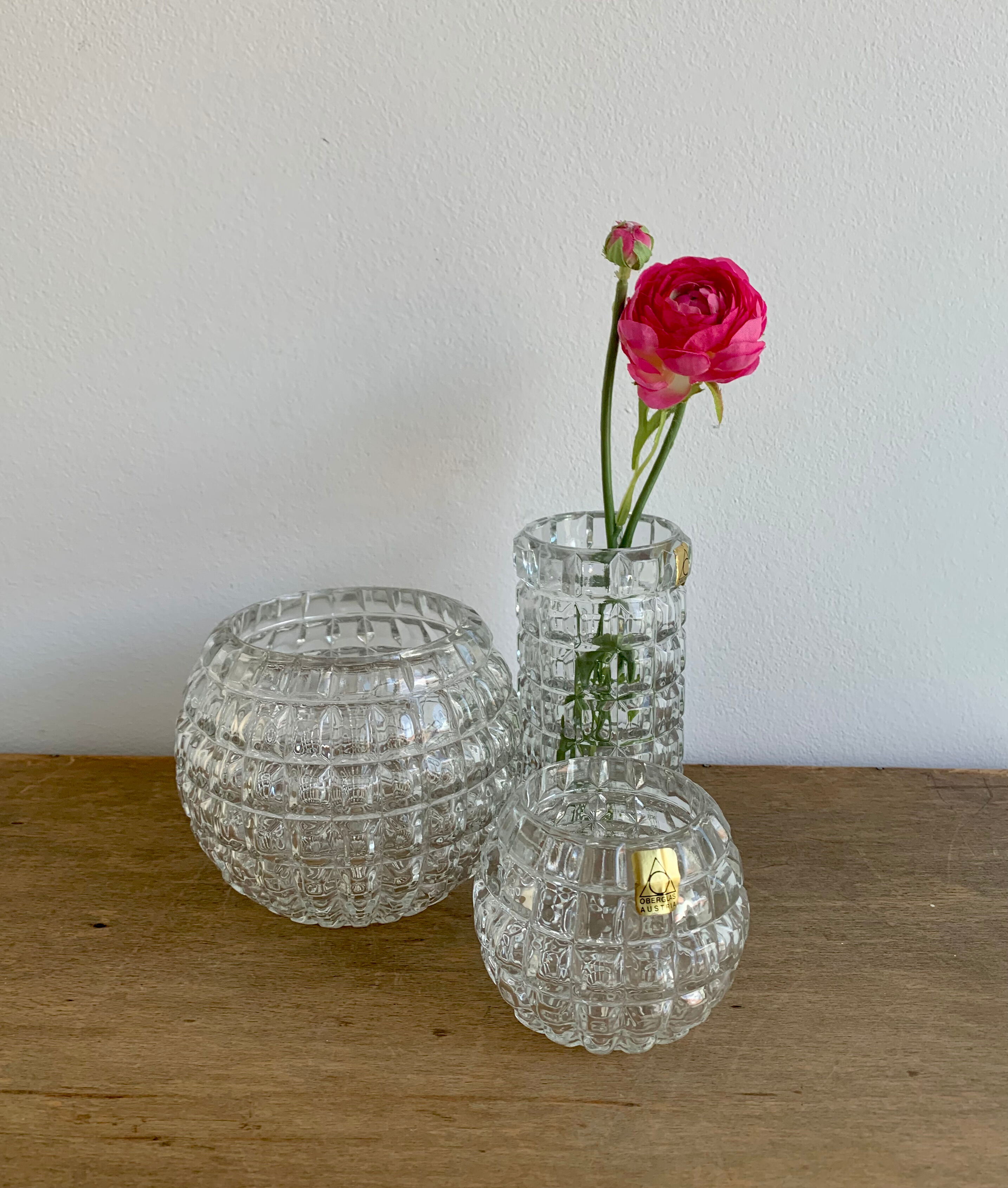 Vases set of 3, Austria, 1970s