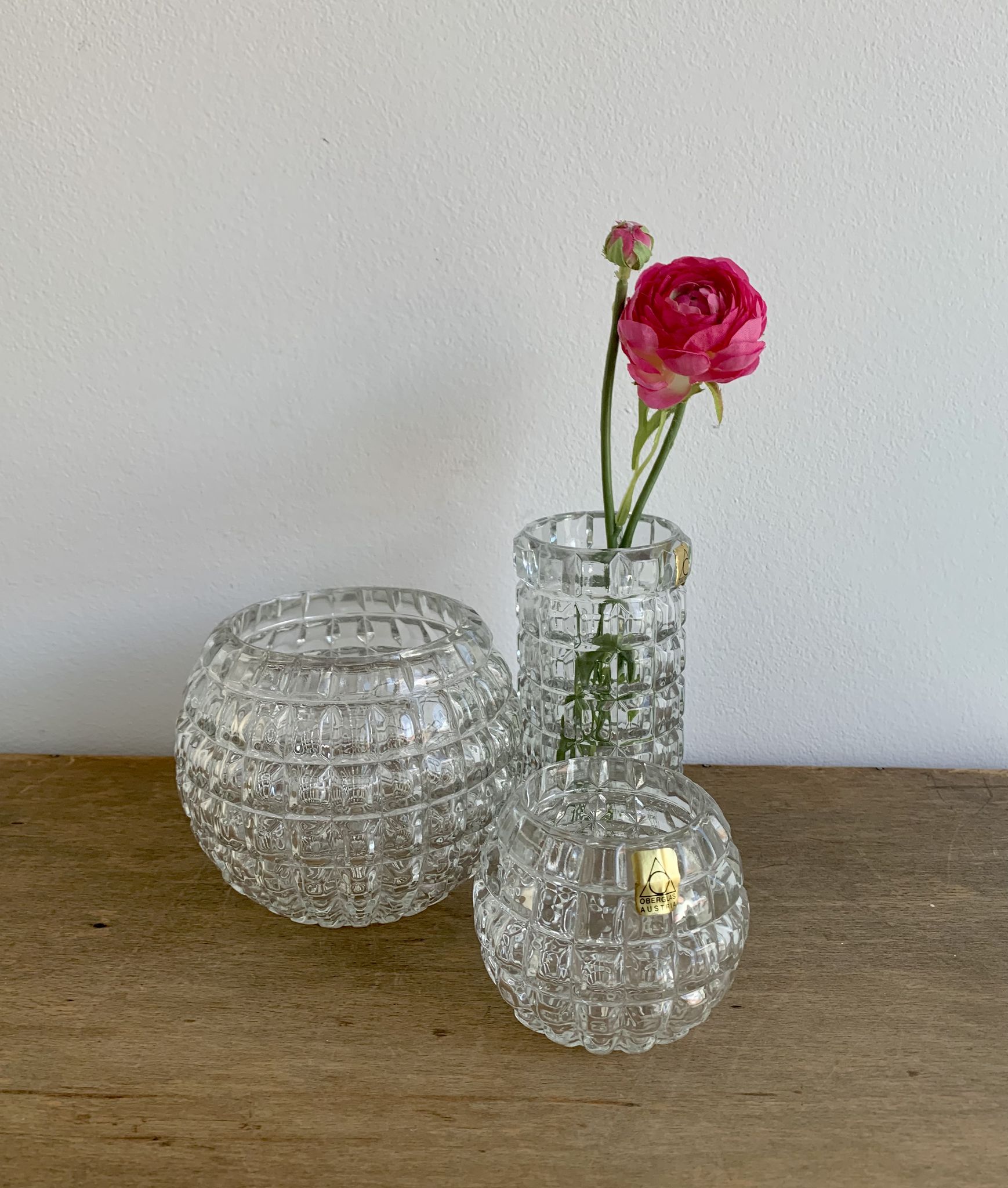 Vases set of 3, Austria, 1970s