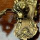 Pair of Louis XV style wall lights. Solid gilded bronze.