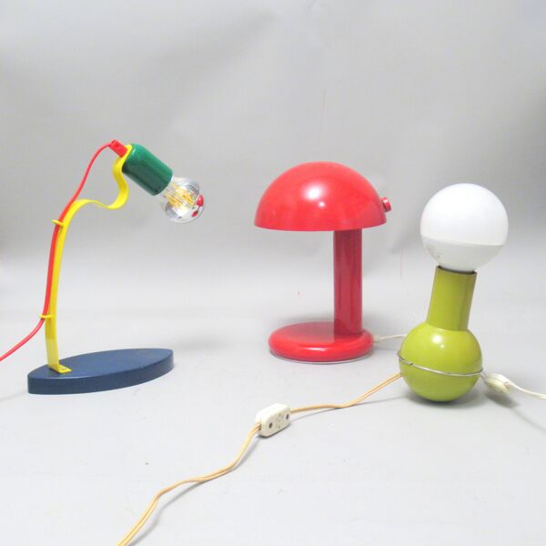 Lampe italienne culbuto kaki Lamperti années 70