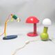 Italian culbuto lamp in khaki by Lamperti from the 1970s.
