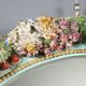 Antique ceramic mirror with floral decoration, 19th century