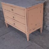 Patinated Directoire chest of drawers