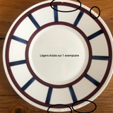 Set 8 plates and 3 cups HBCM Montereau Béarn