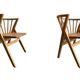 4 Chaises de bistrot en bois en forme de v