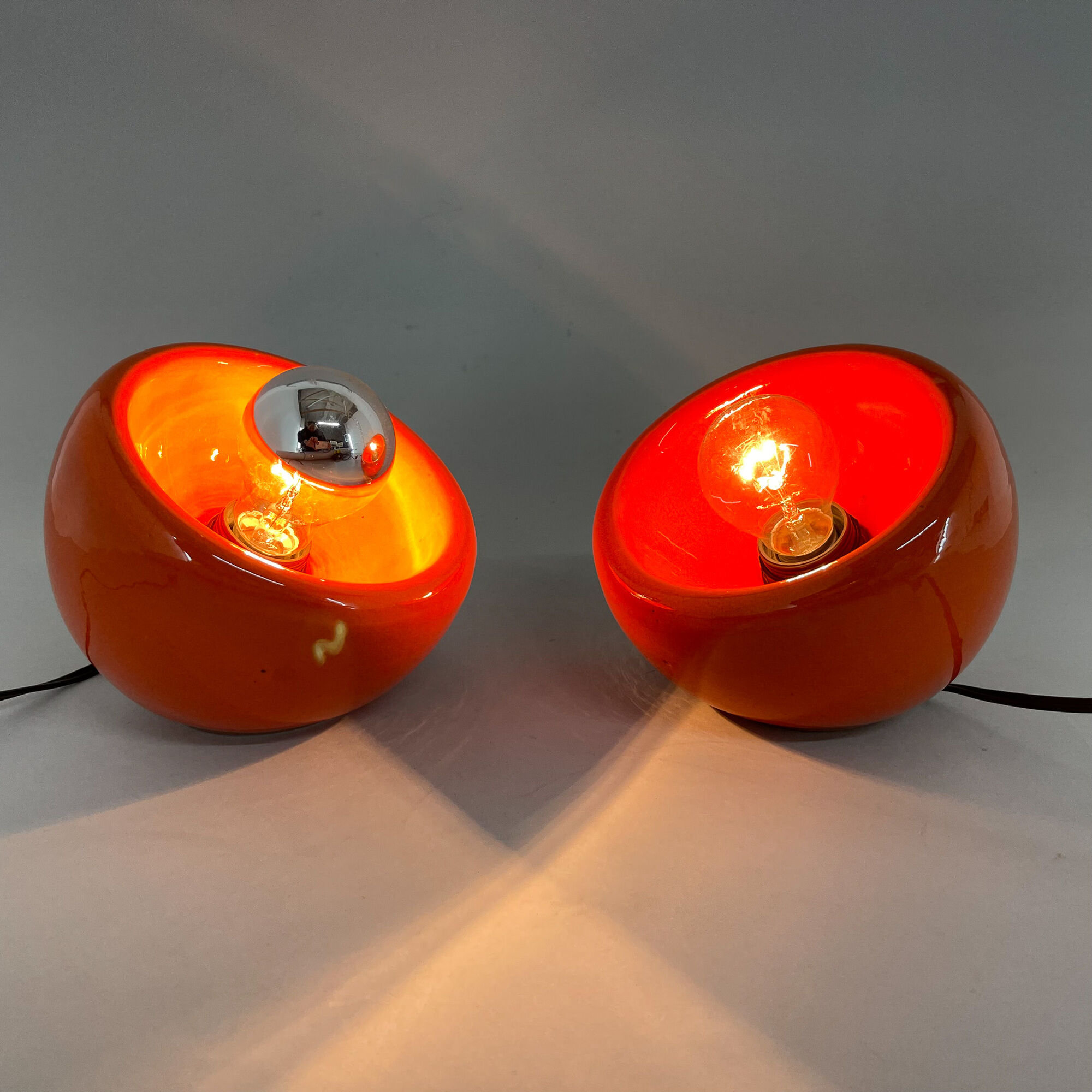 Pair of Mid-Century Ceramic Enzo Bioli Table Lamps