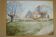 Church in the countryside - Watercolor signed