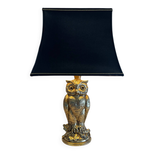 Lampe chouette vintage - hollywood regency