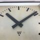 Dark grey square wall clock from pragotron, 1960s