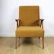 Classic vintage golden velvet armchair Jade - like Chierowski model - 2 pieces available