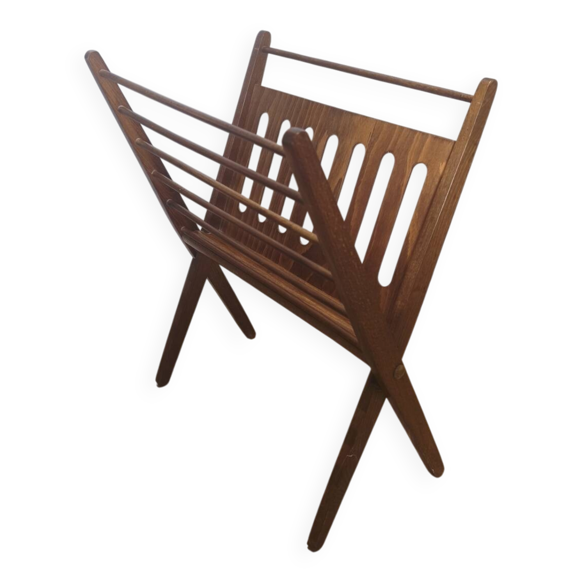Scandinavian vintage Braakman magazine rack - vinyl storage