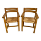 Paire de fauteuils orme massif Maison Regain