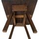 Antique brutalist coffee table in solid wood