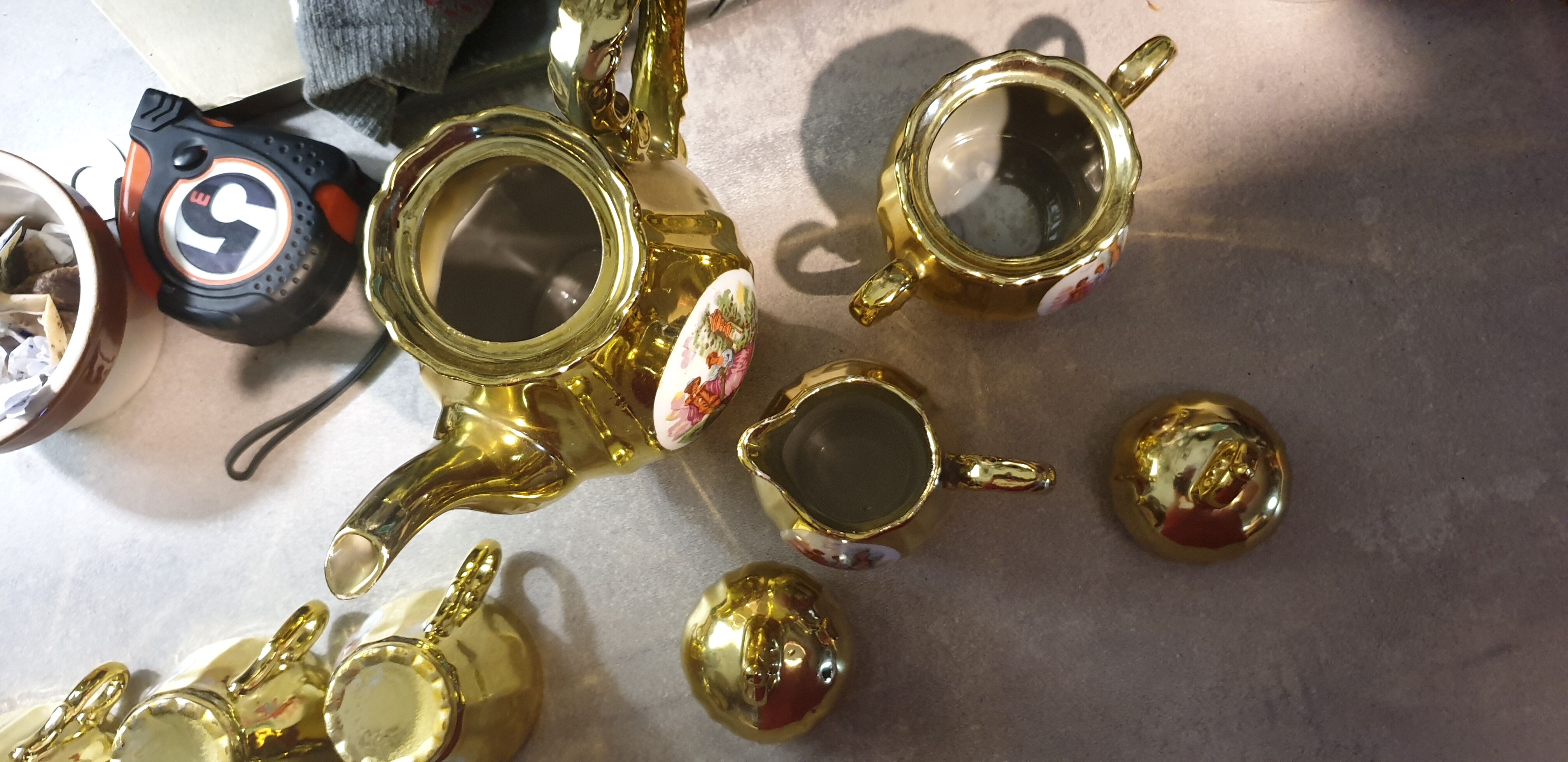 Service at cafe bavarian porcelain golden