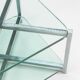 Two-tier glass side table with aluminium frame