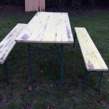 Table and 2 benches