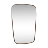 50s brass mirror - 57x36cm
