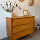 Vintage oak chest of drawers from the 1960s.